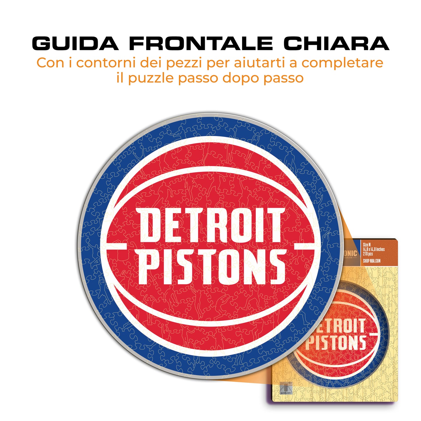 Detroit Pistons™ Logo - Puzzle di Legno