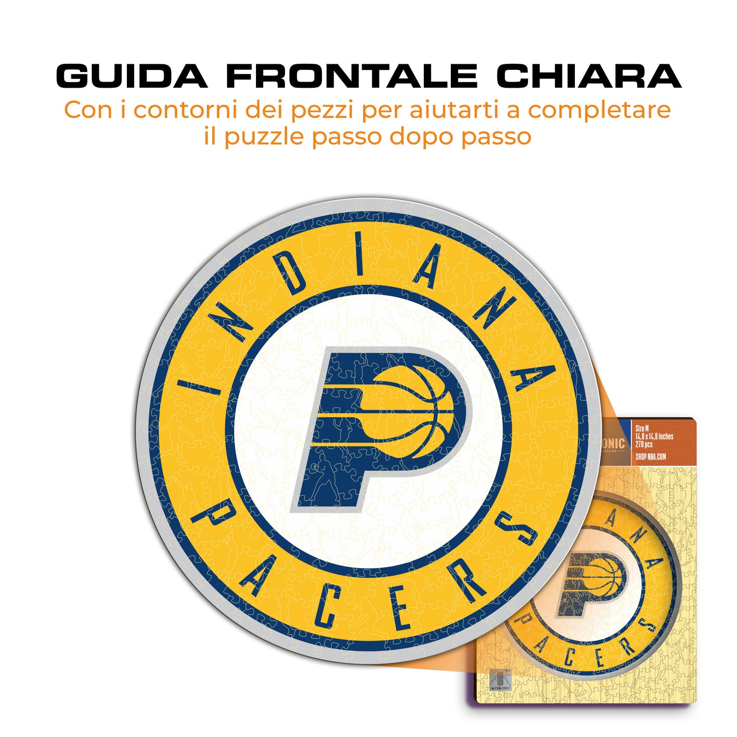 Indiana Pacers™ Logo - Puzzle di Legno