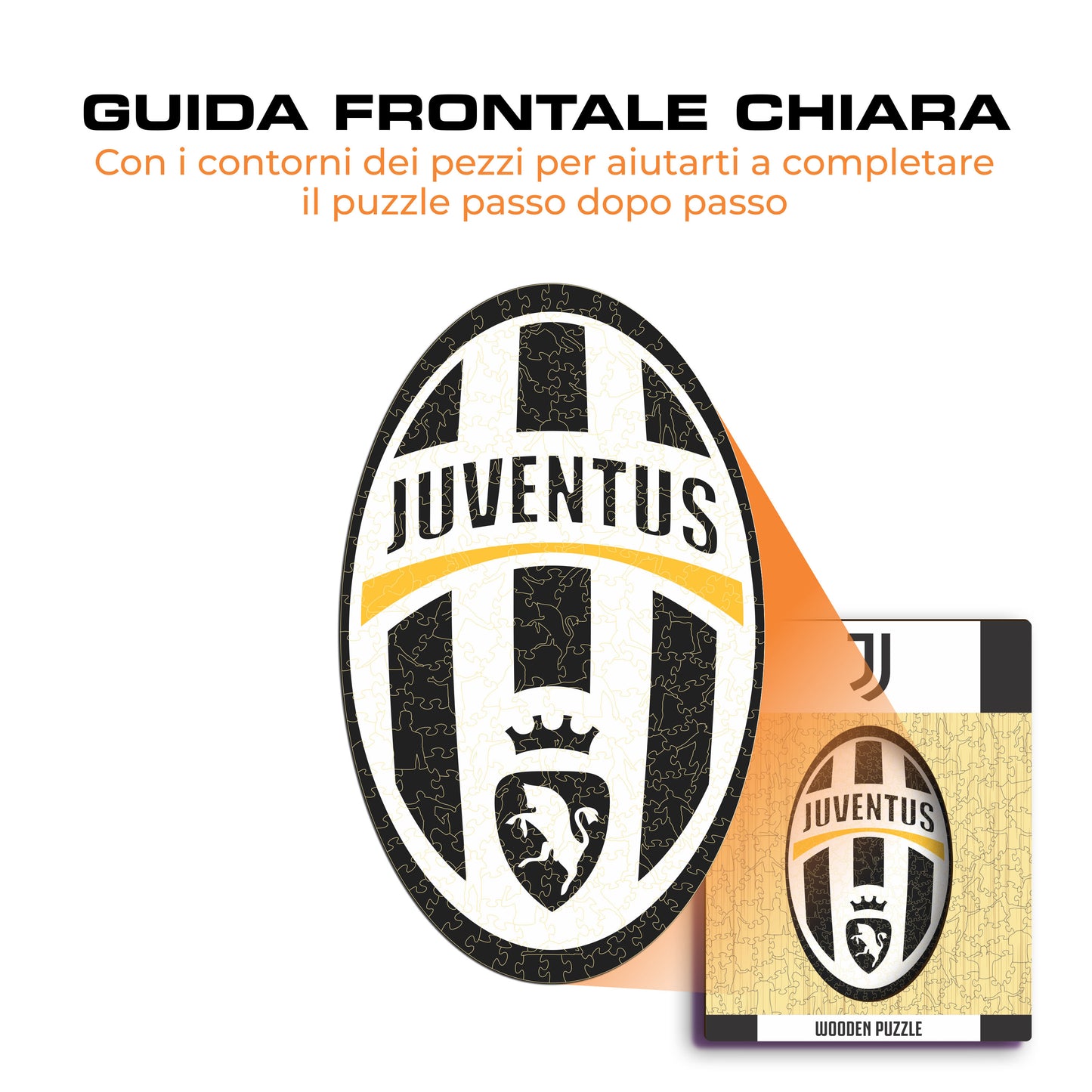 Retro Logo Juventus® - Puzzle di Legno
