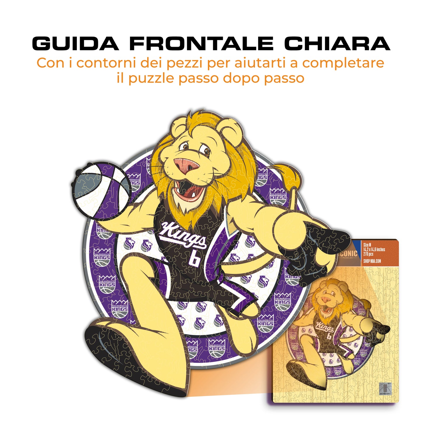 Sacramento Kings™ Mascotte - Puzzle di Legno