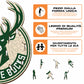 Milwaukee Bucks™ Logo - Puzzle di Legno