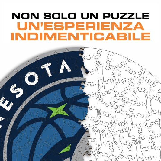 Minnesota Timberwolves™ Logo - Puzzle di Legno