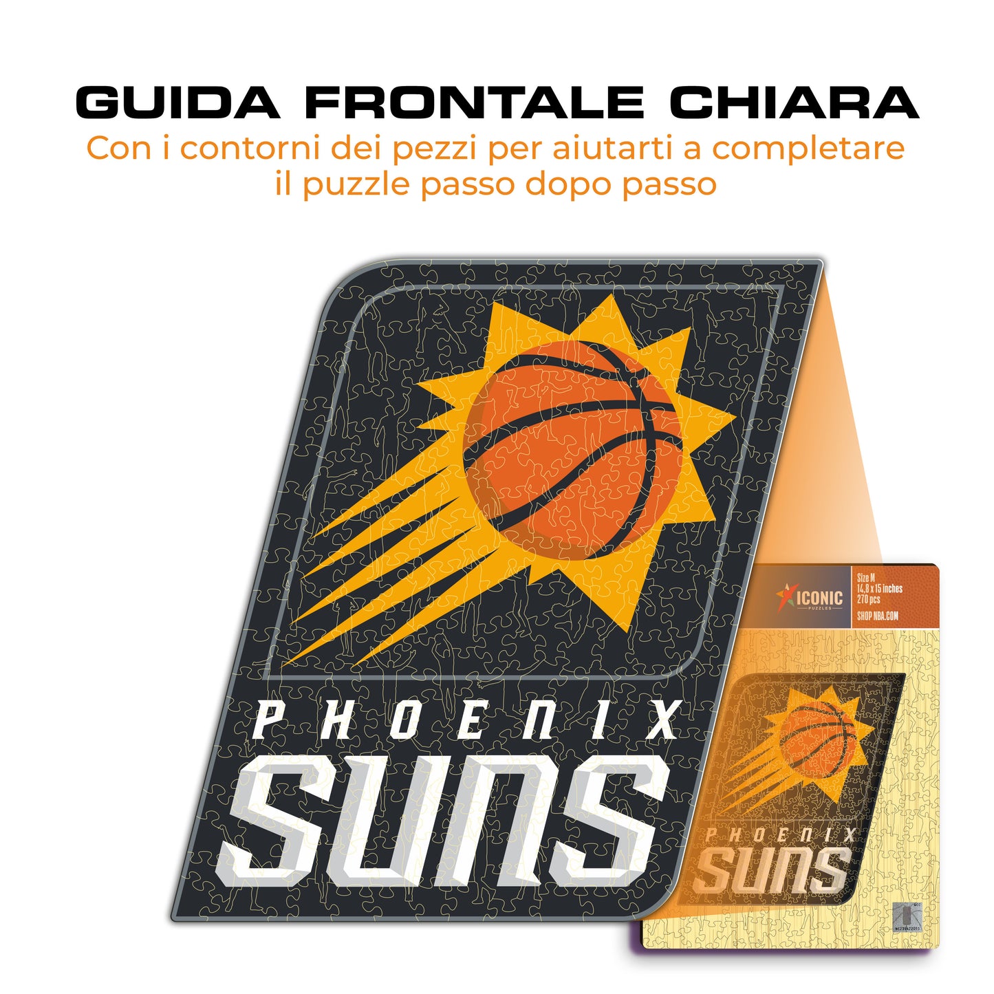 Phoenix Suns™ Logo - Puzzle di Legno