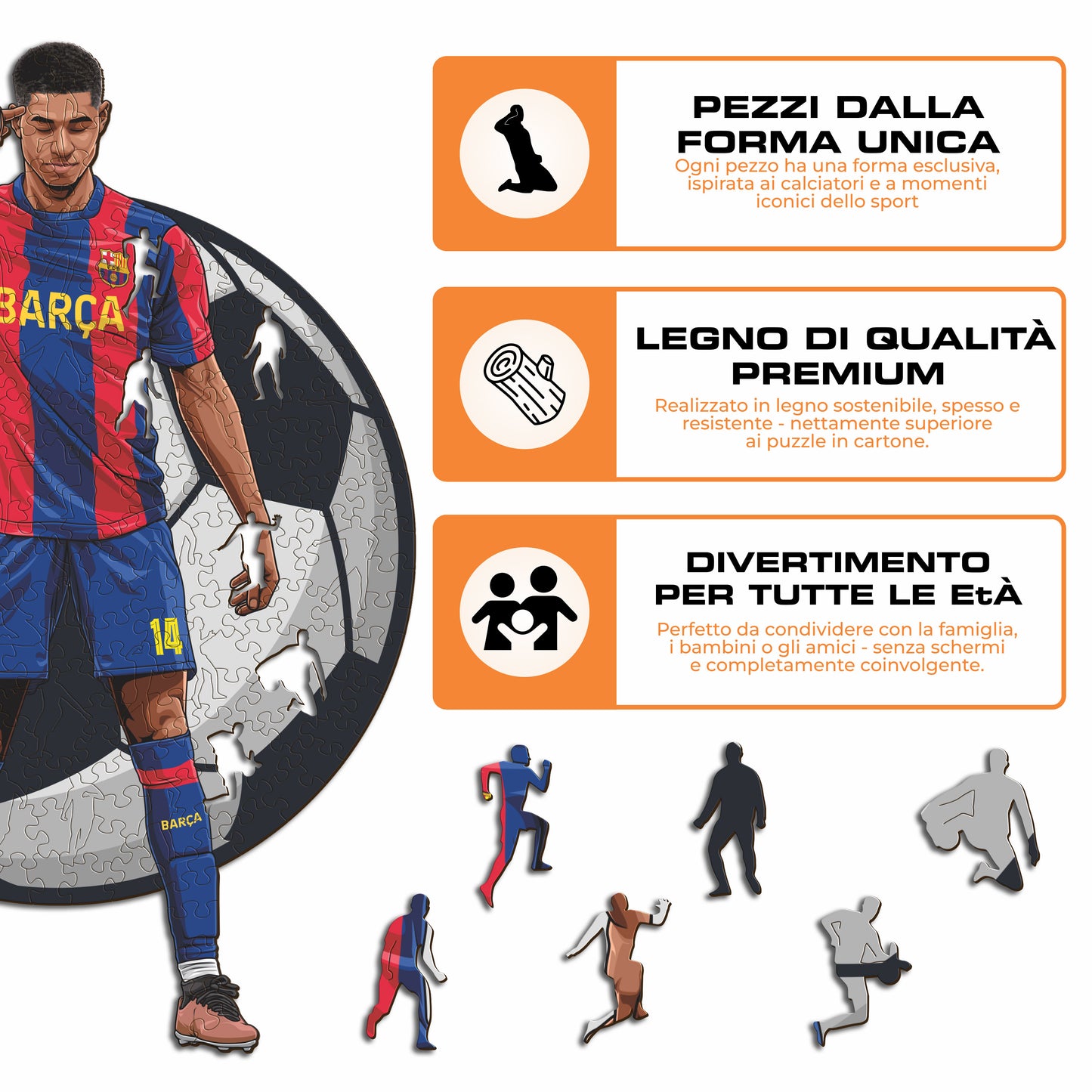 Marcus Rashford - Puzzle di Legno