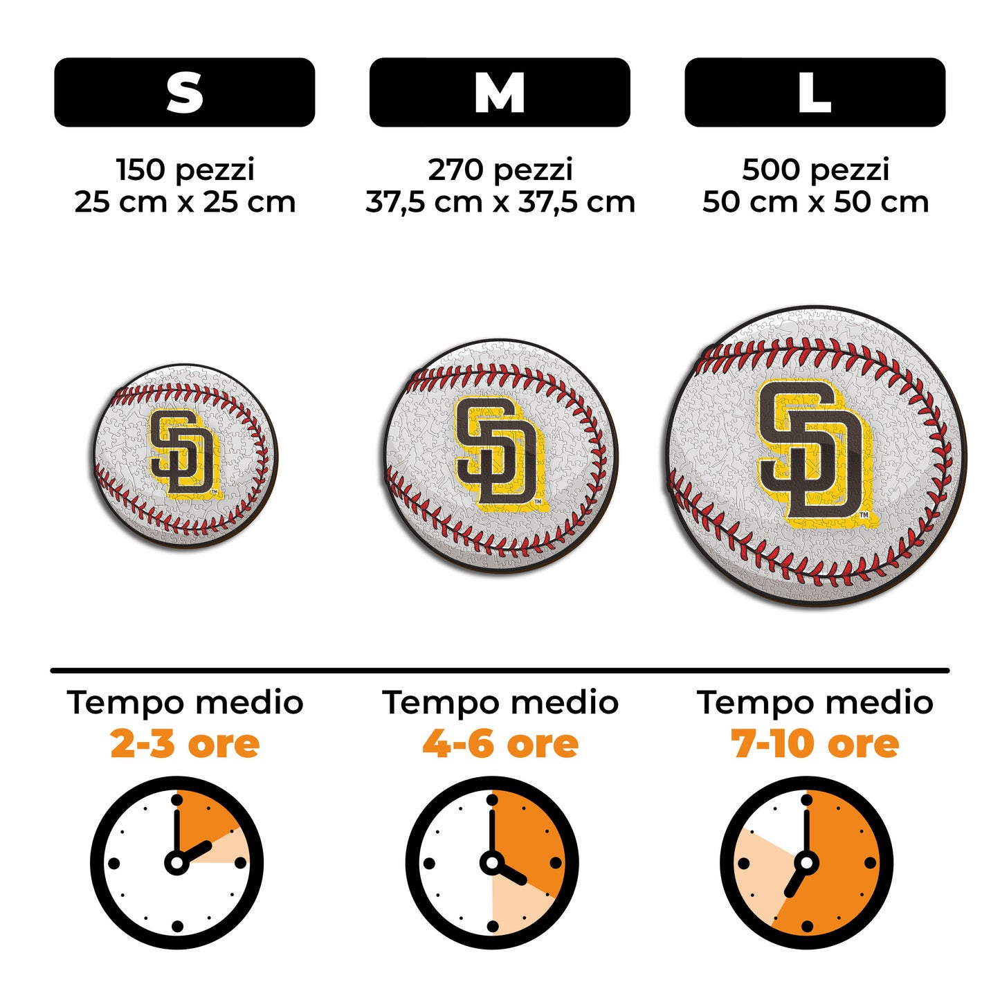 San Diego Padres™ Palla - Puzzle di Legno