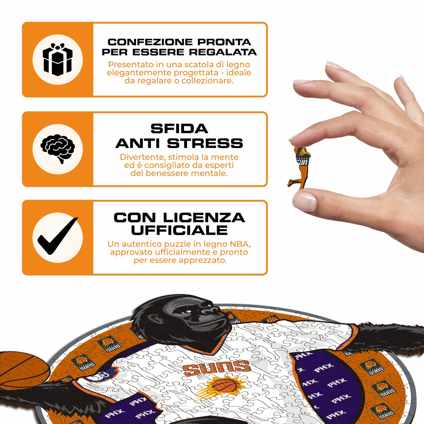 Phoenix Suns™ Mascotte - Puzzle di Legno