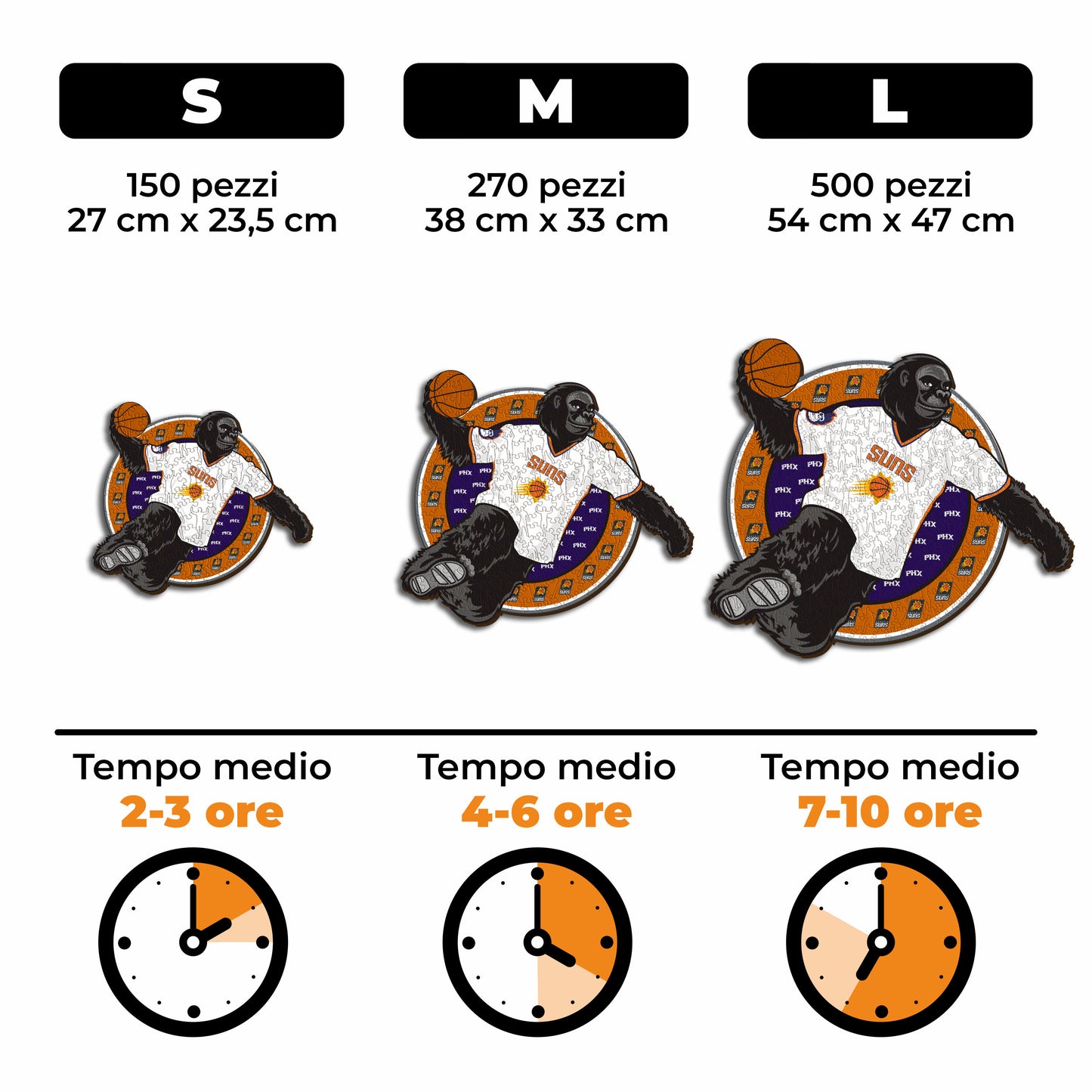Phoenix Suns™ Mascotte - Puzzle di Legno