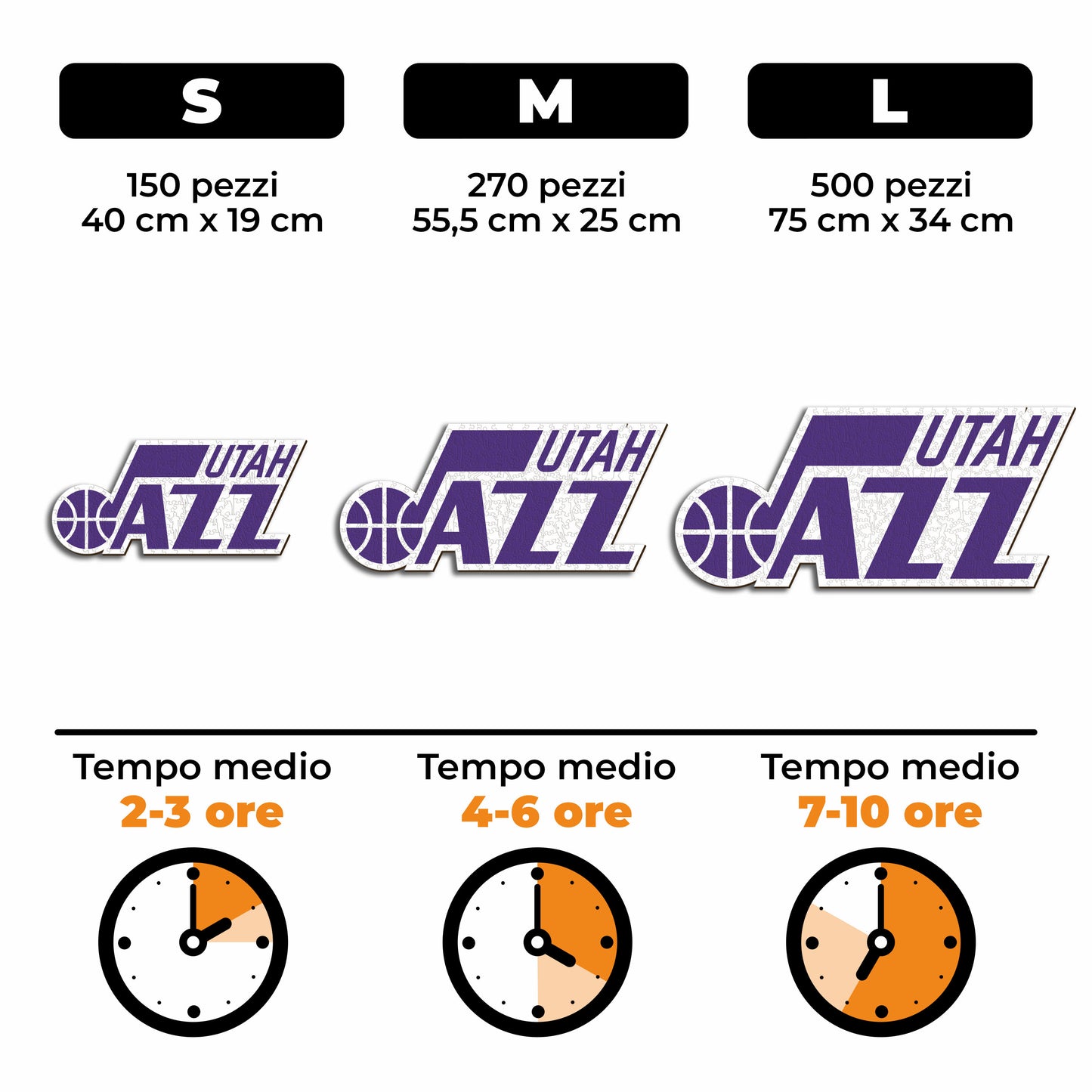 Utah Jazz™ Logo - Puzzle di Legno
