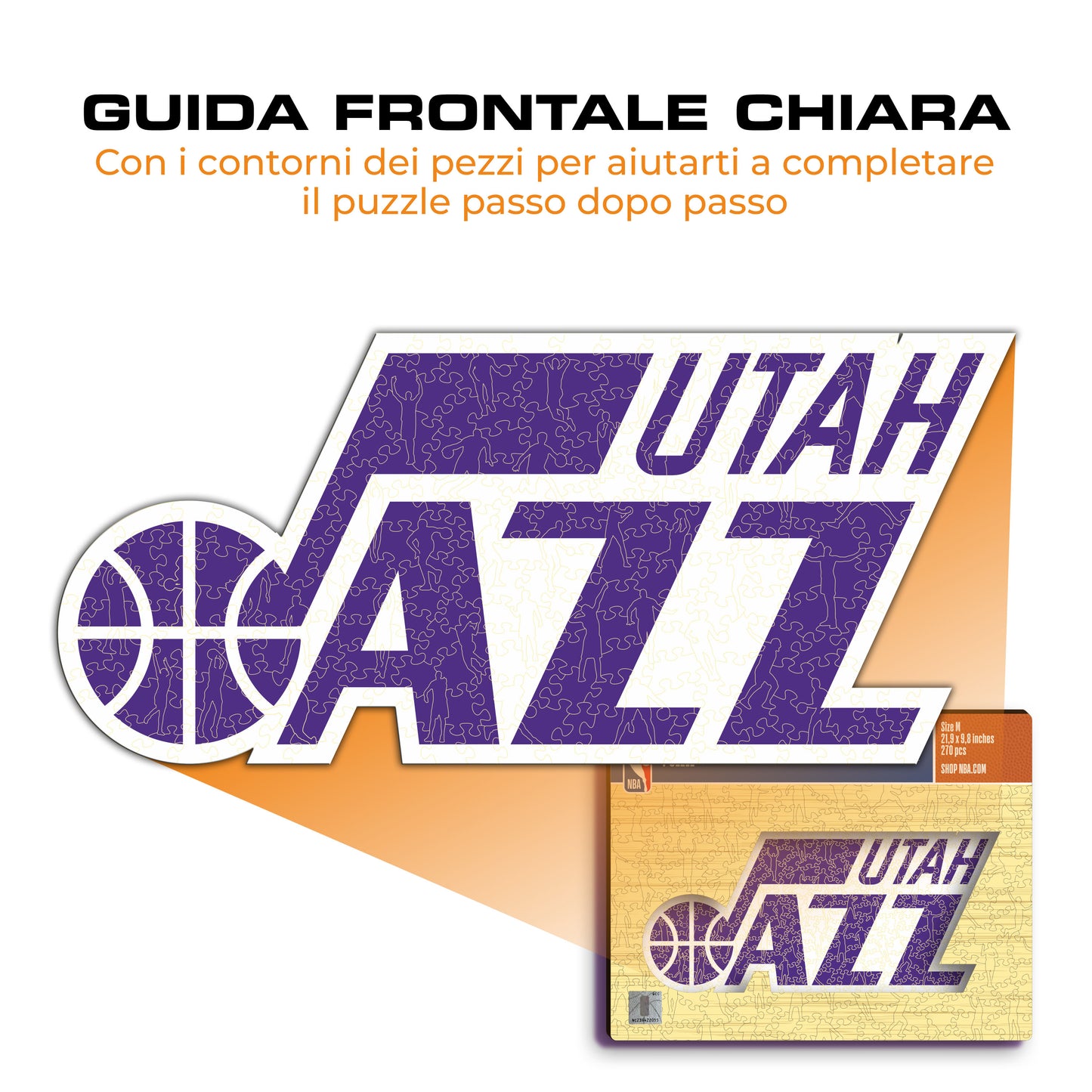 Utah Jazz™ Logo - Puzzle di Legno