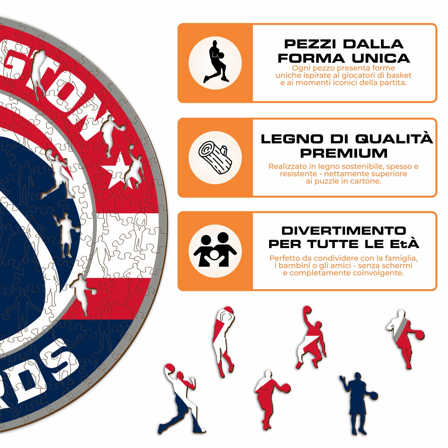 Washington Wizards™ Logo - Puzzle di Legno