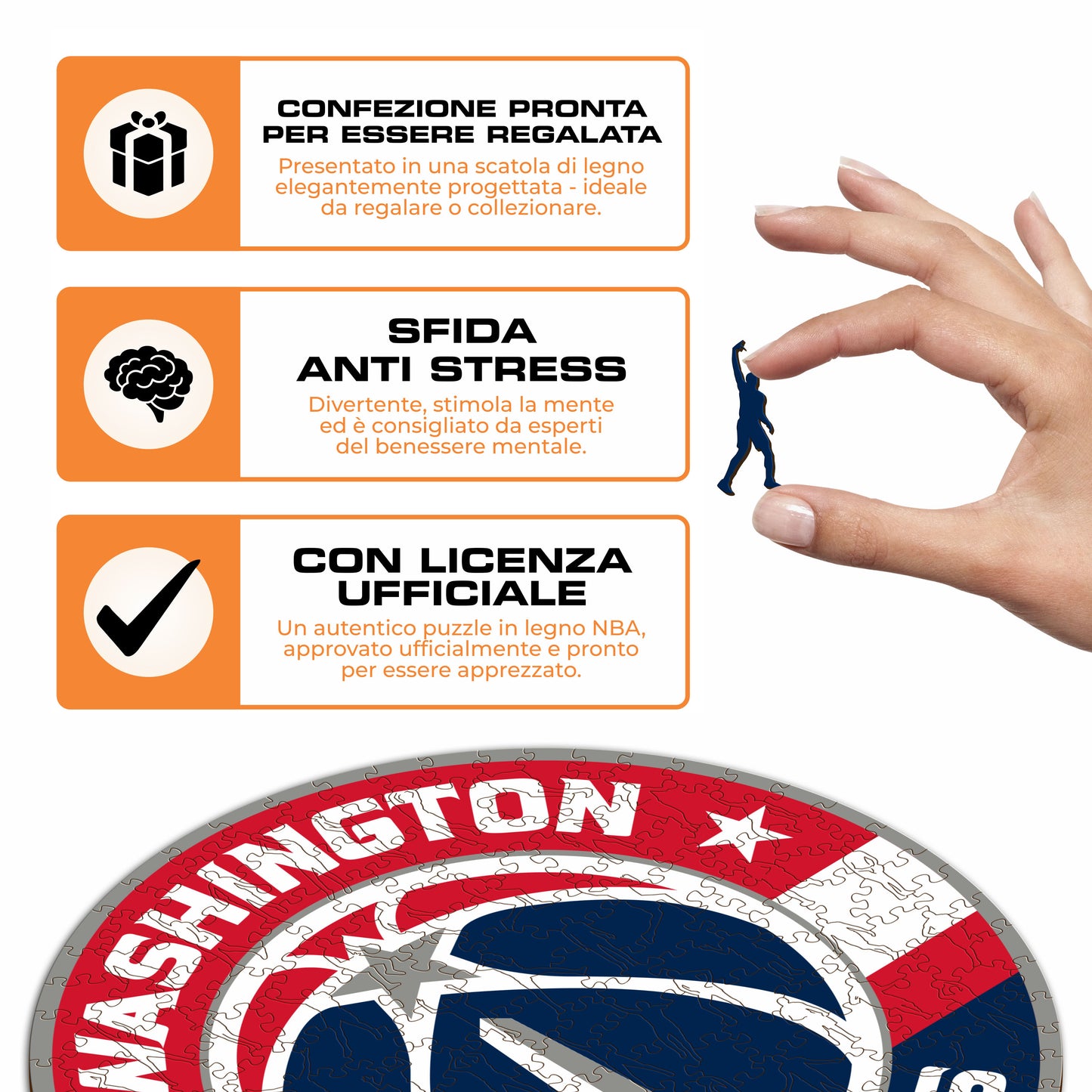 Washington Wizards™ Logo - Puzzle di Legno