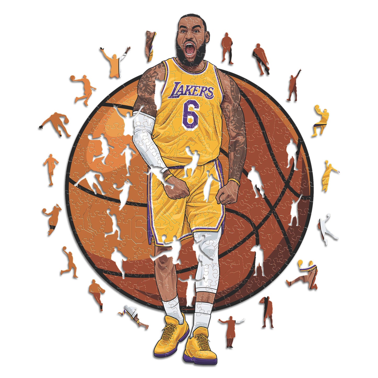 LeBron James - Puzzle di Legno