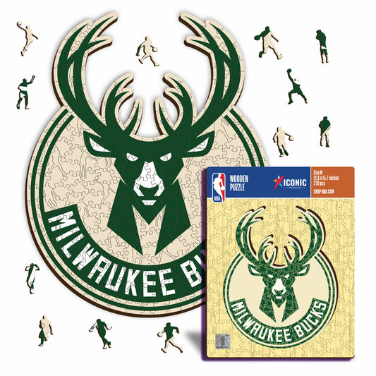 Milwaukee Bucks™ Logo - Puzzle di Legno