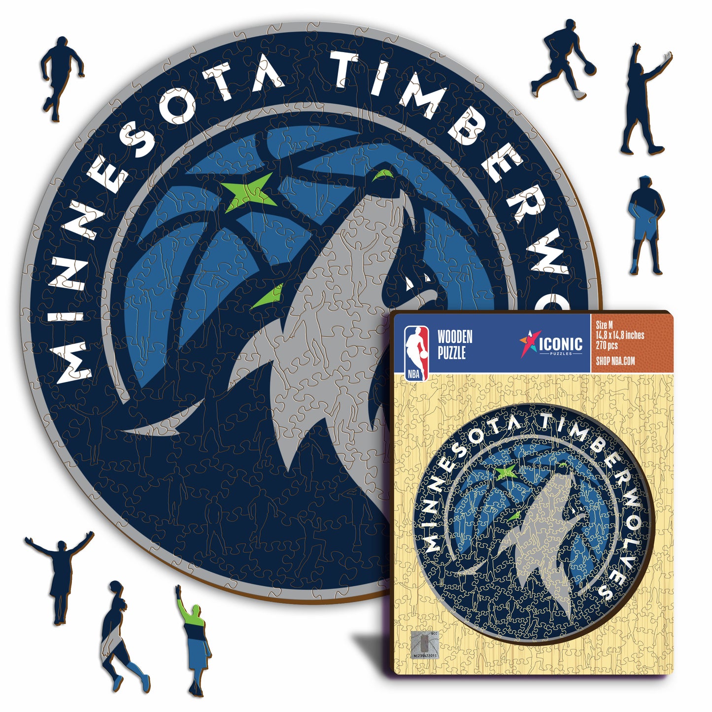 Minnesota Timberwolves™ Logo - Puzzle di Legno