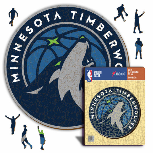 Minnesota Timberwolves™ Logo - Puzzle di Legno