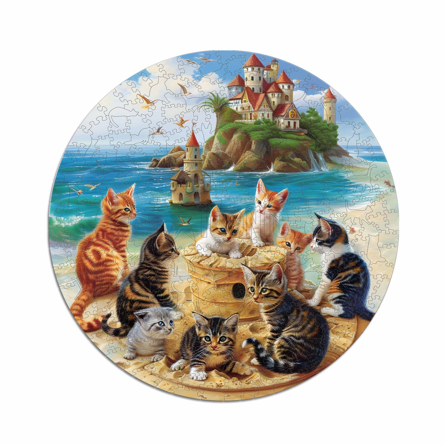 Gattini al Mare - Puzzle di Legno