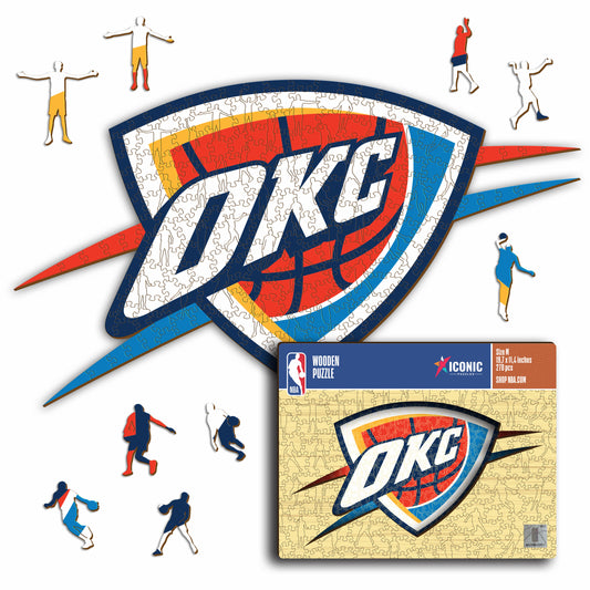 Oklahoma City Thunder™ Logo - Puzzle di Legno
