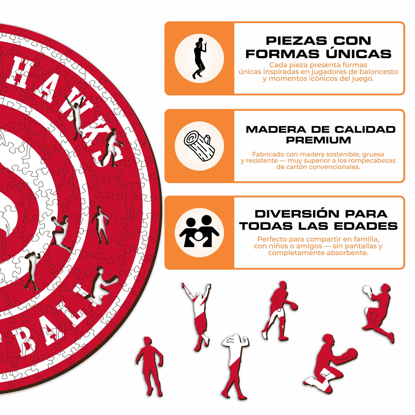 Atlanta Hawks™ Logo - Puzzle di Legno