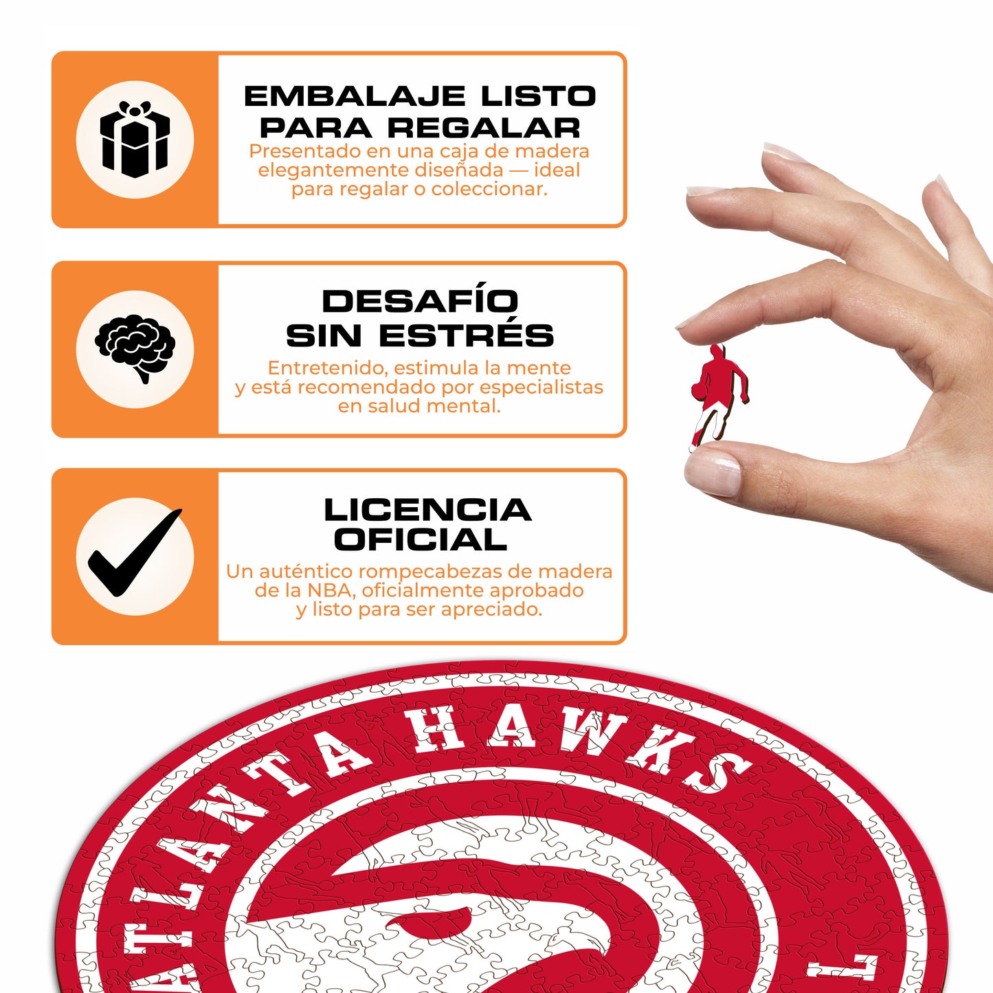 Atlanta Hawks™ Logo - Puzzle di Legno