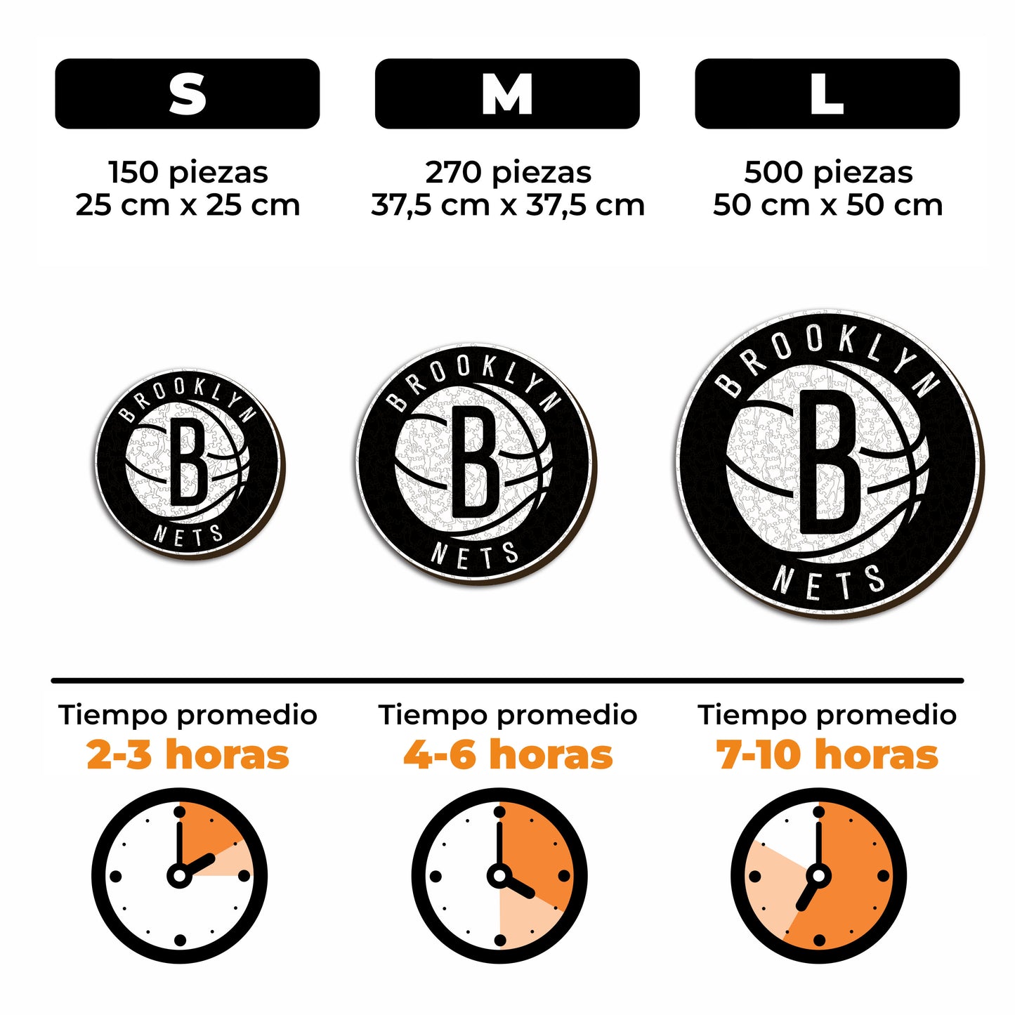 Brooklyn Nets™ Logo - Puzzle di Legno