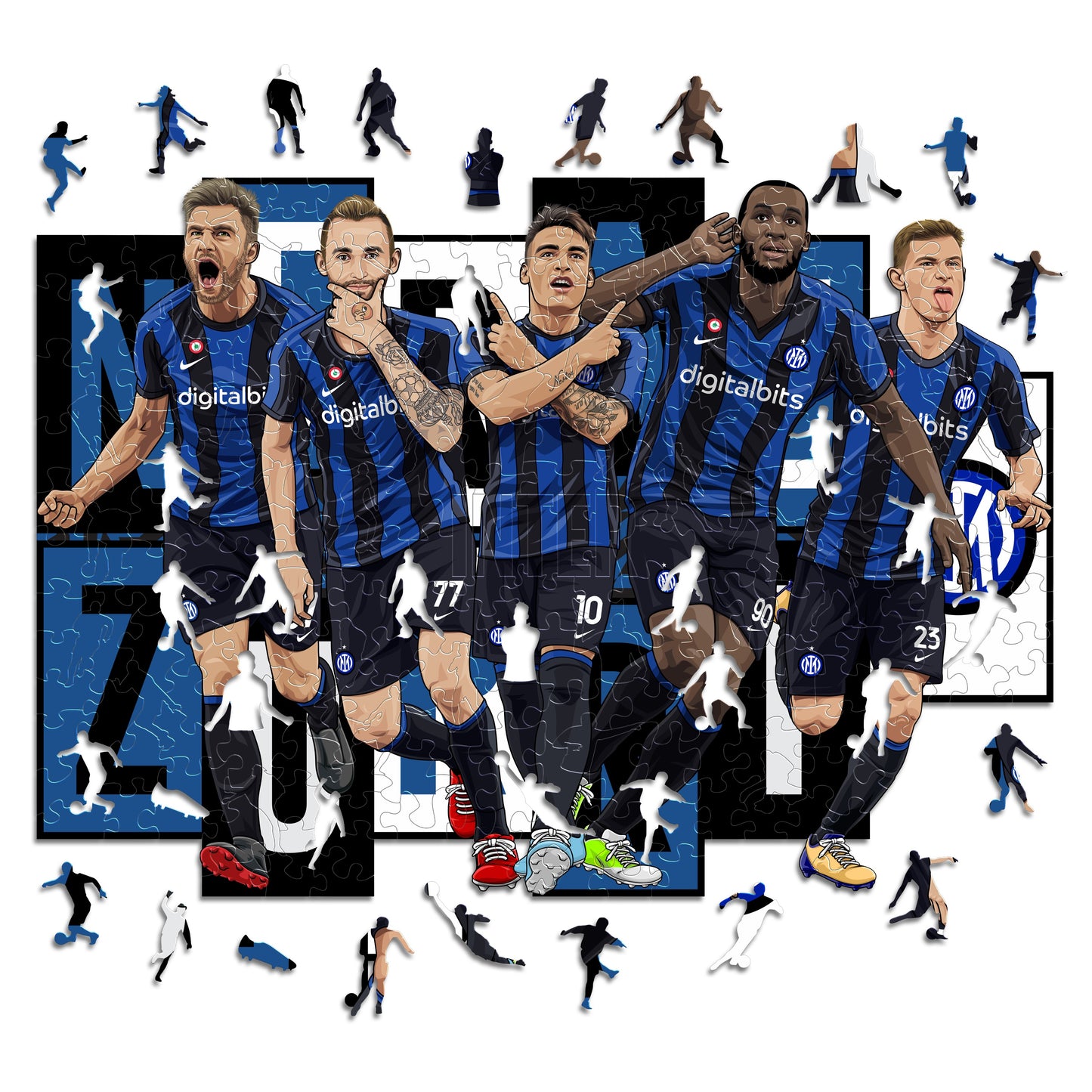 5 Players Inter® - Puzzle di Legno